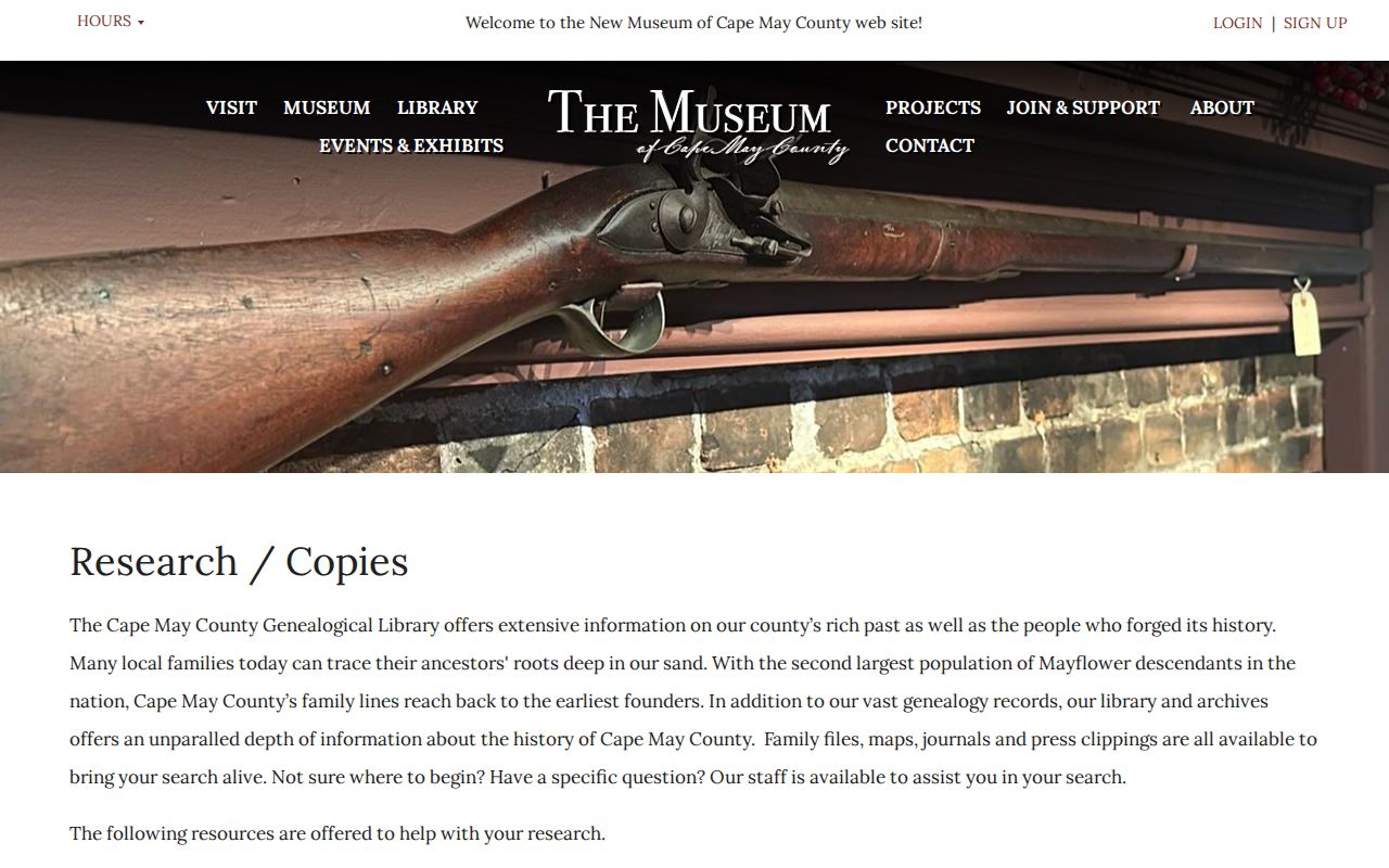 Middle Township city directory research resources at the Museum of Cape May County