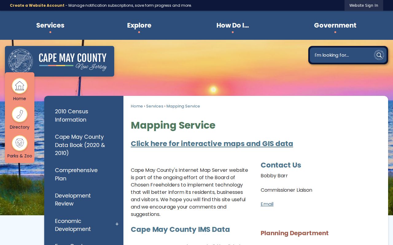 Middle Township neighbors parcel mapping through the Cape May County Mapping Service